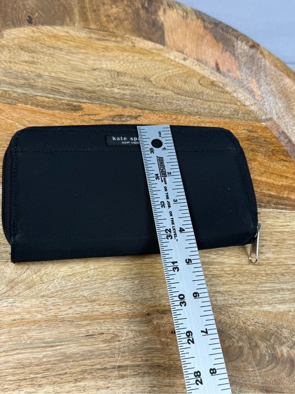 Kate Spade Black Nylon Zip Around Wallet Organizer Travel Clutch - Picture 7 of 7